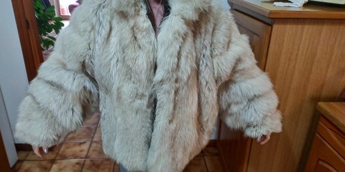 Pelliccia vera volpe bianca