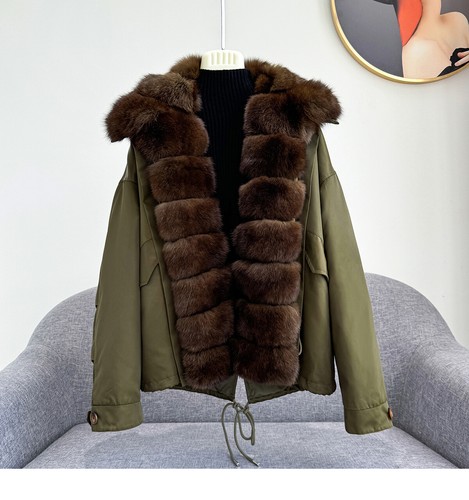 Parka piumino corto donna 100%