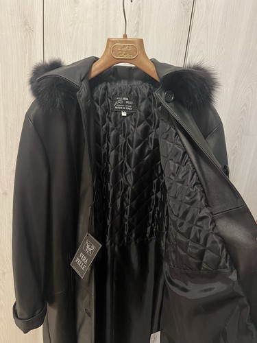 Raffinato trench vera pelle - trench,