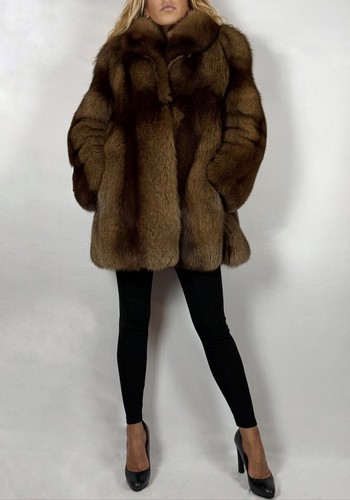 Pelliccia volpe marrone - ,